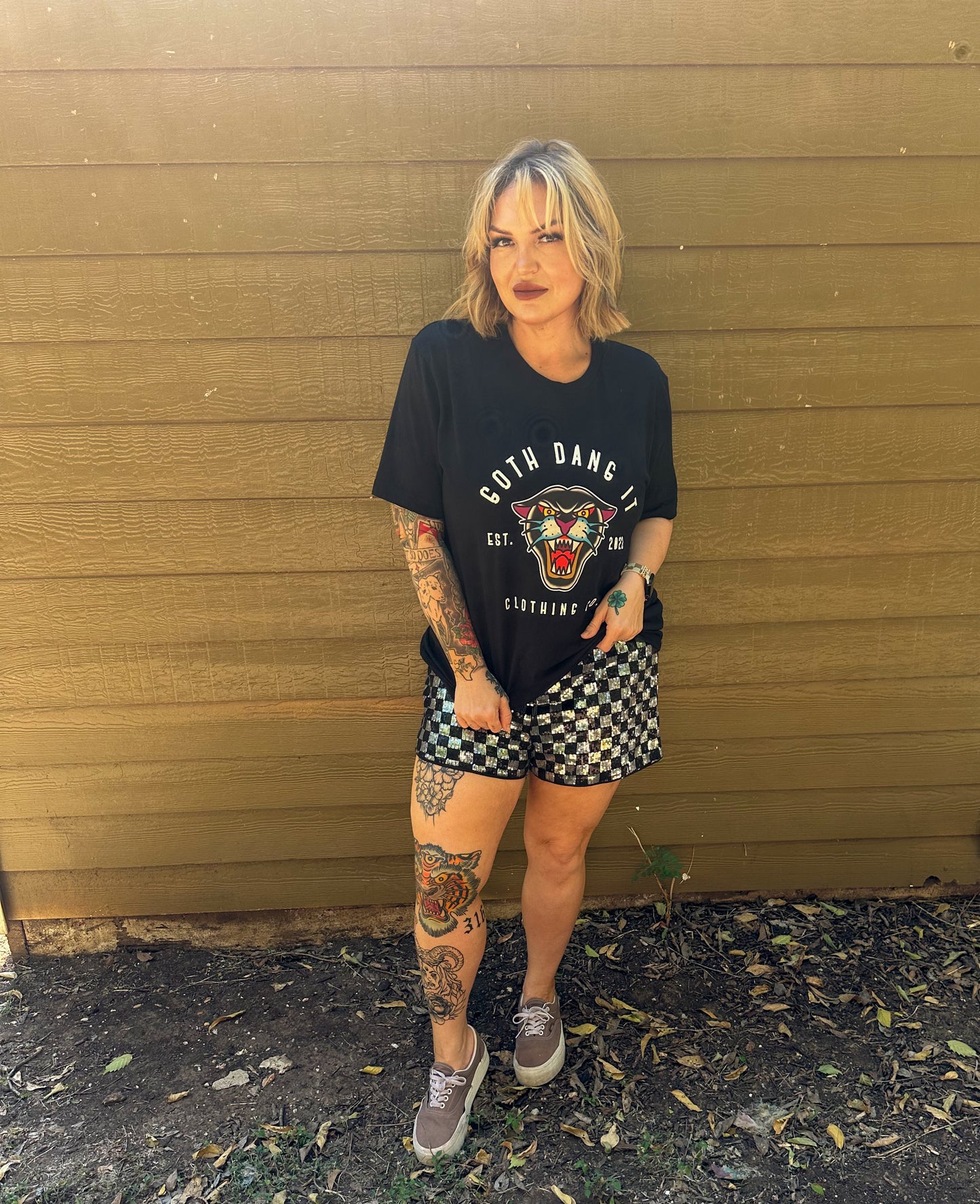 Goth Dang it Clothing Co. Panther Graphic Tee