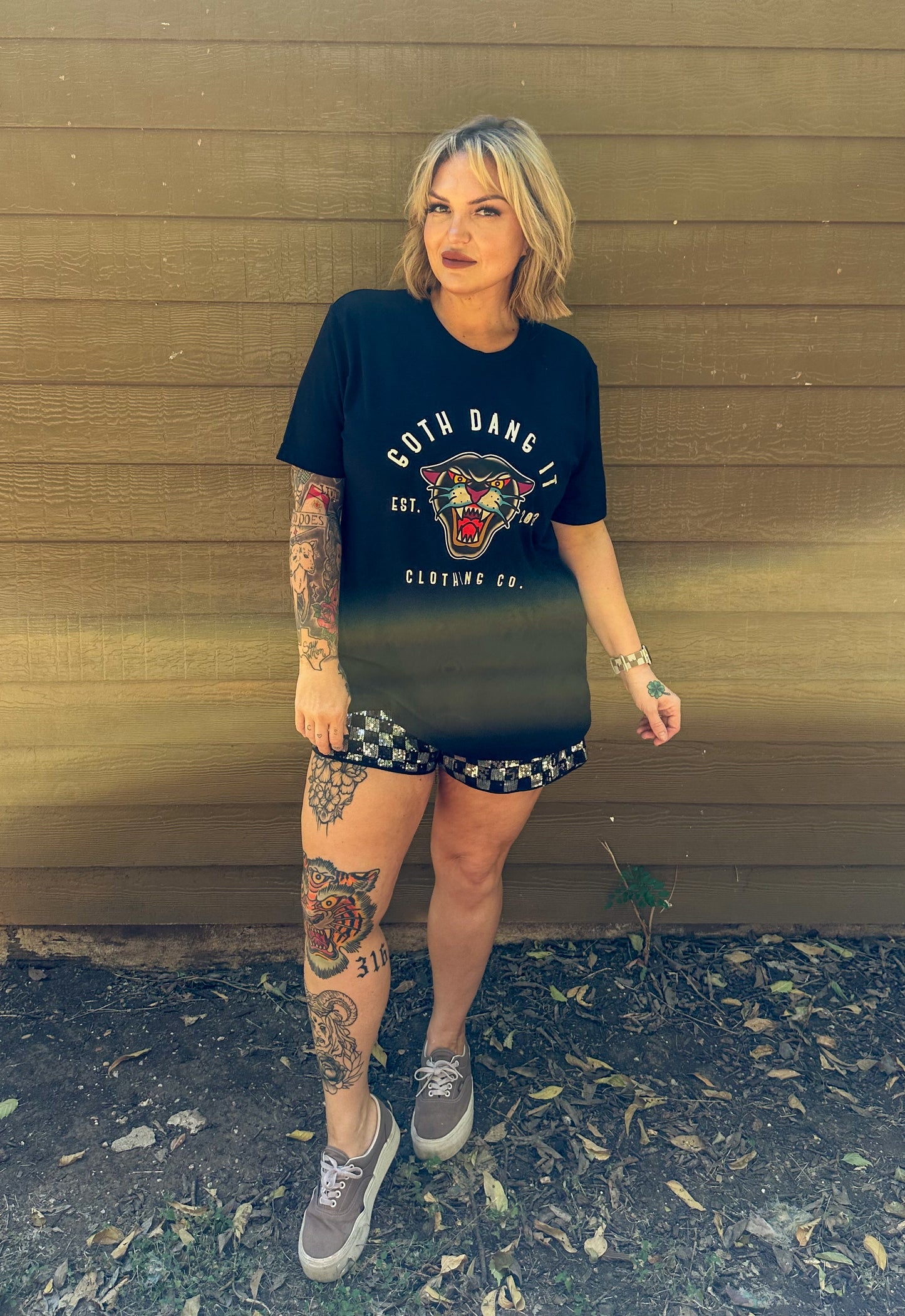 Goth Dang it Clothing Co. Panther Graphic Tee