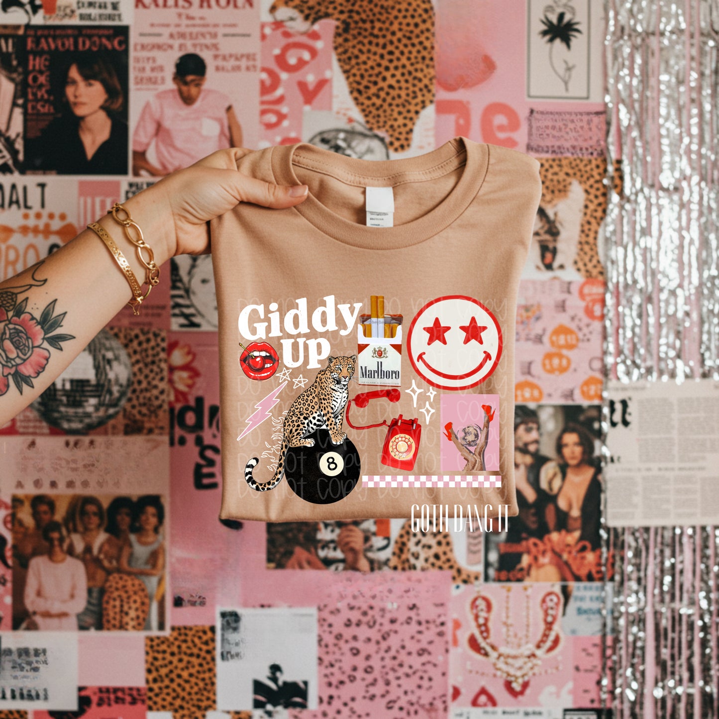 Giddy Up Collage Tee