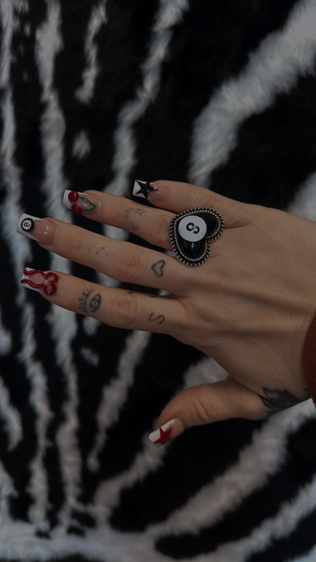Heart 8 Ball Ring
