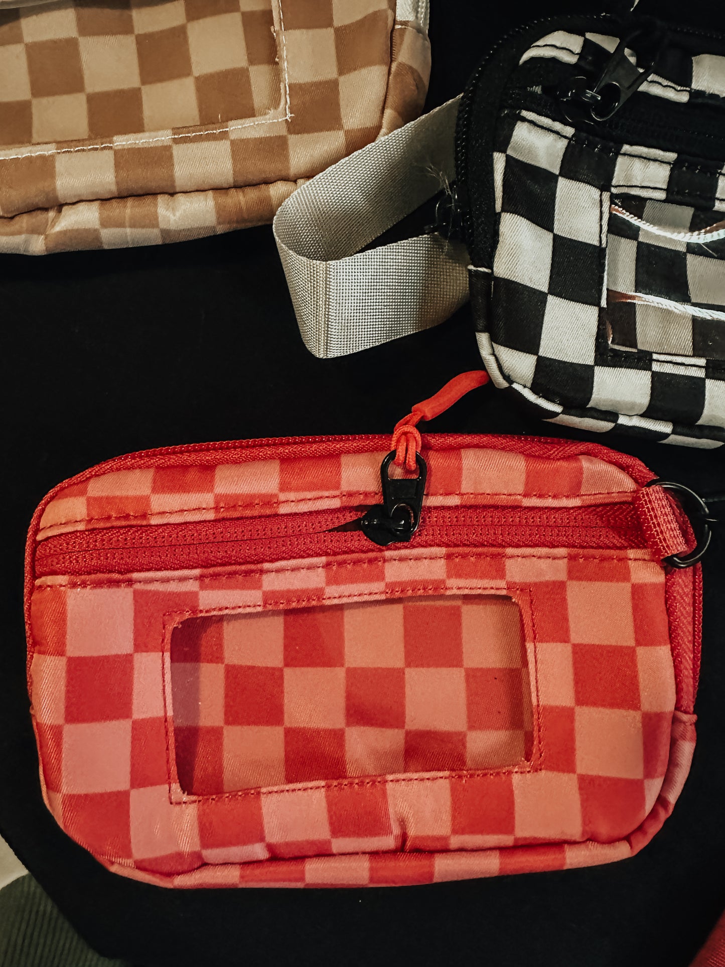 Checkered On The Go Wristlet