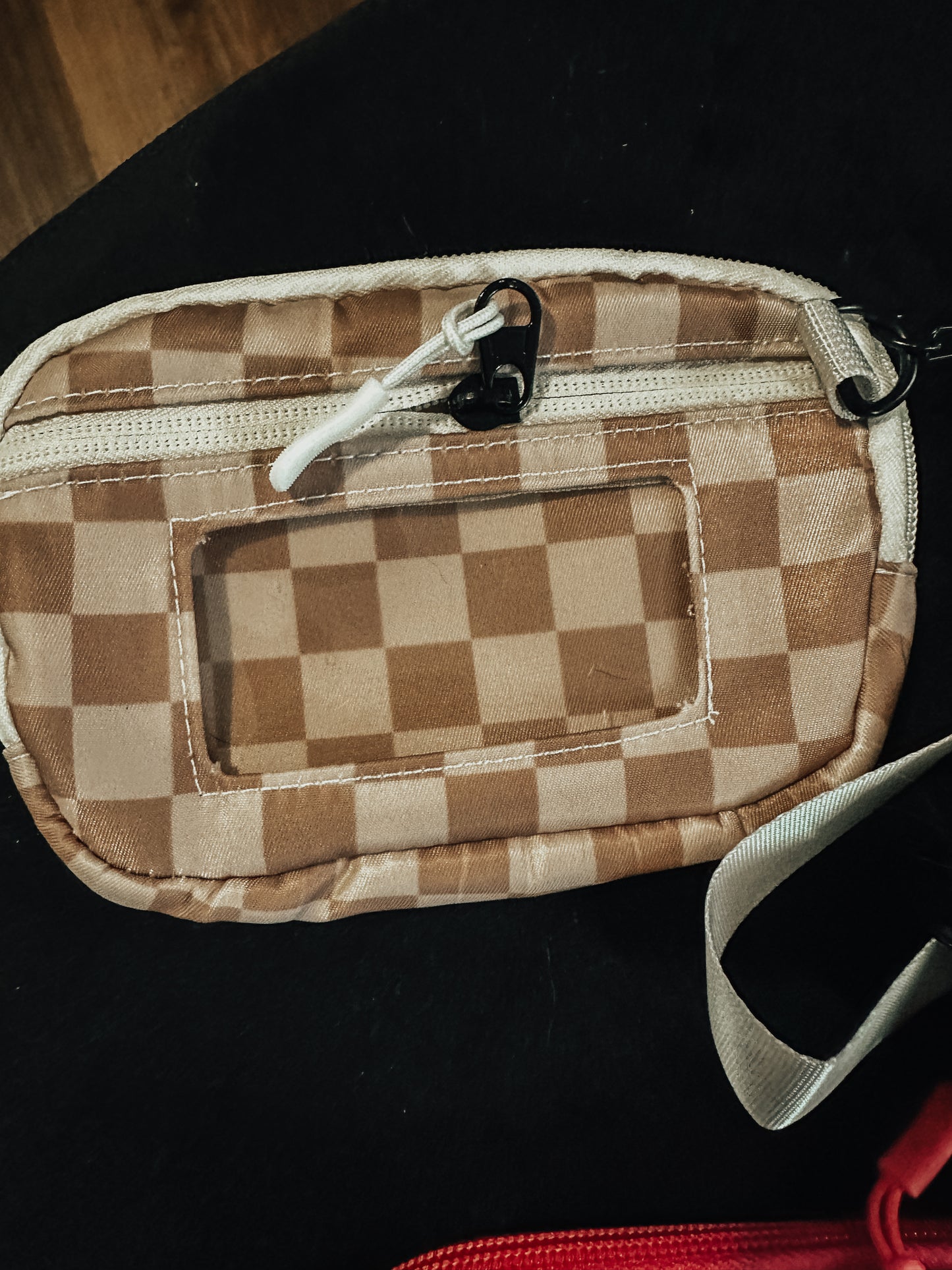 Checkered On The Go Wristlet