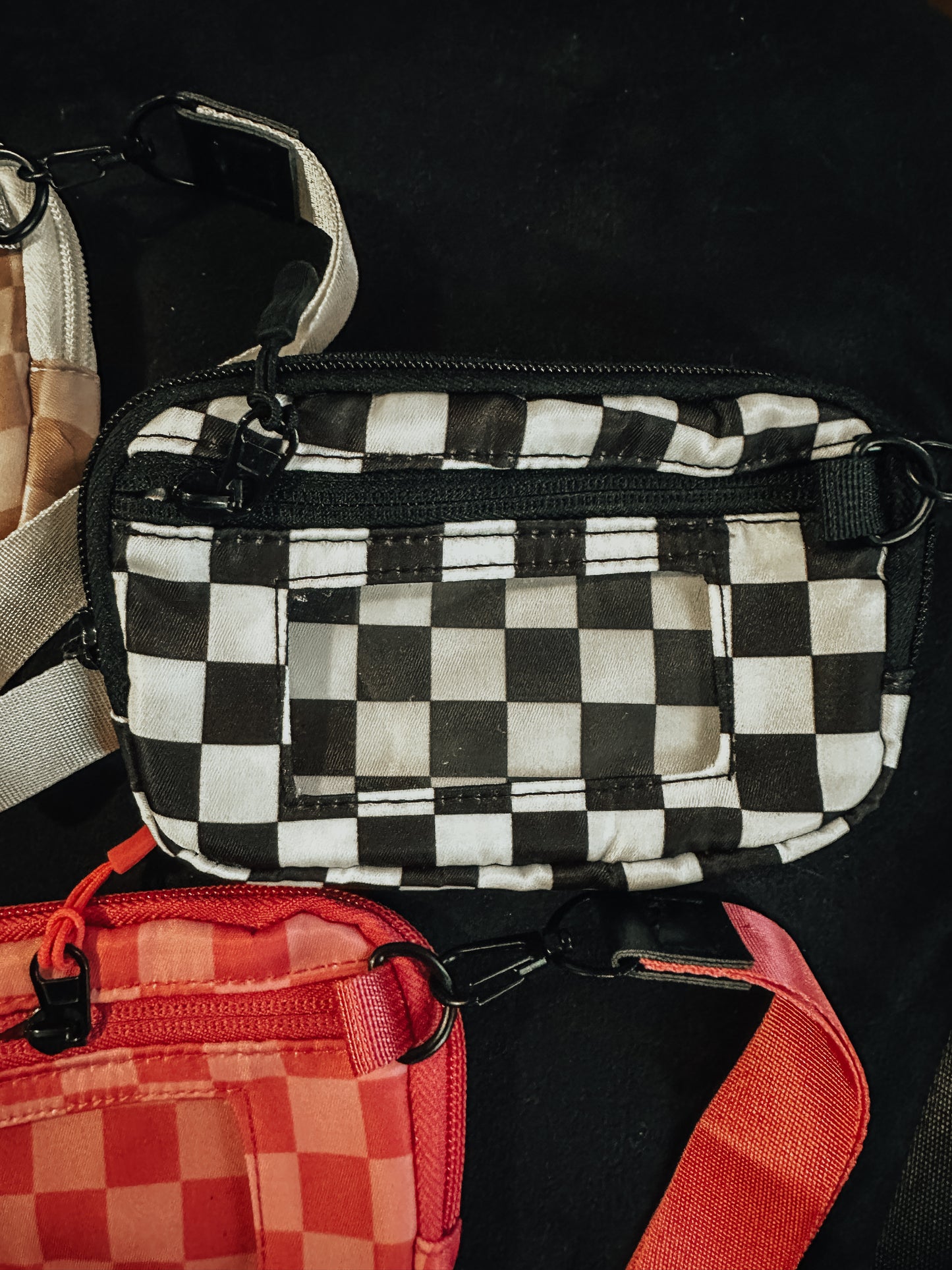 Checkered On The Go Wristlet