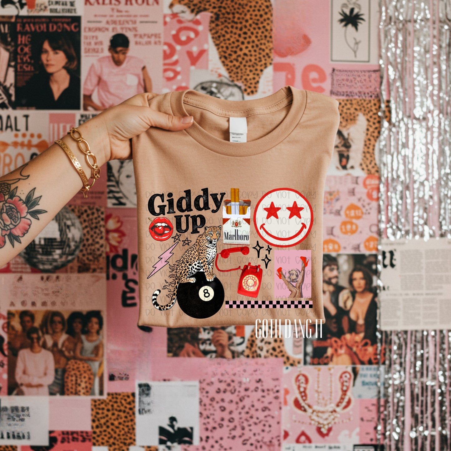 Giddy Up Collage Tee