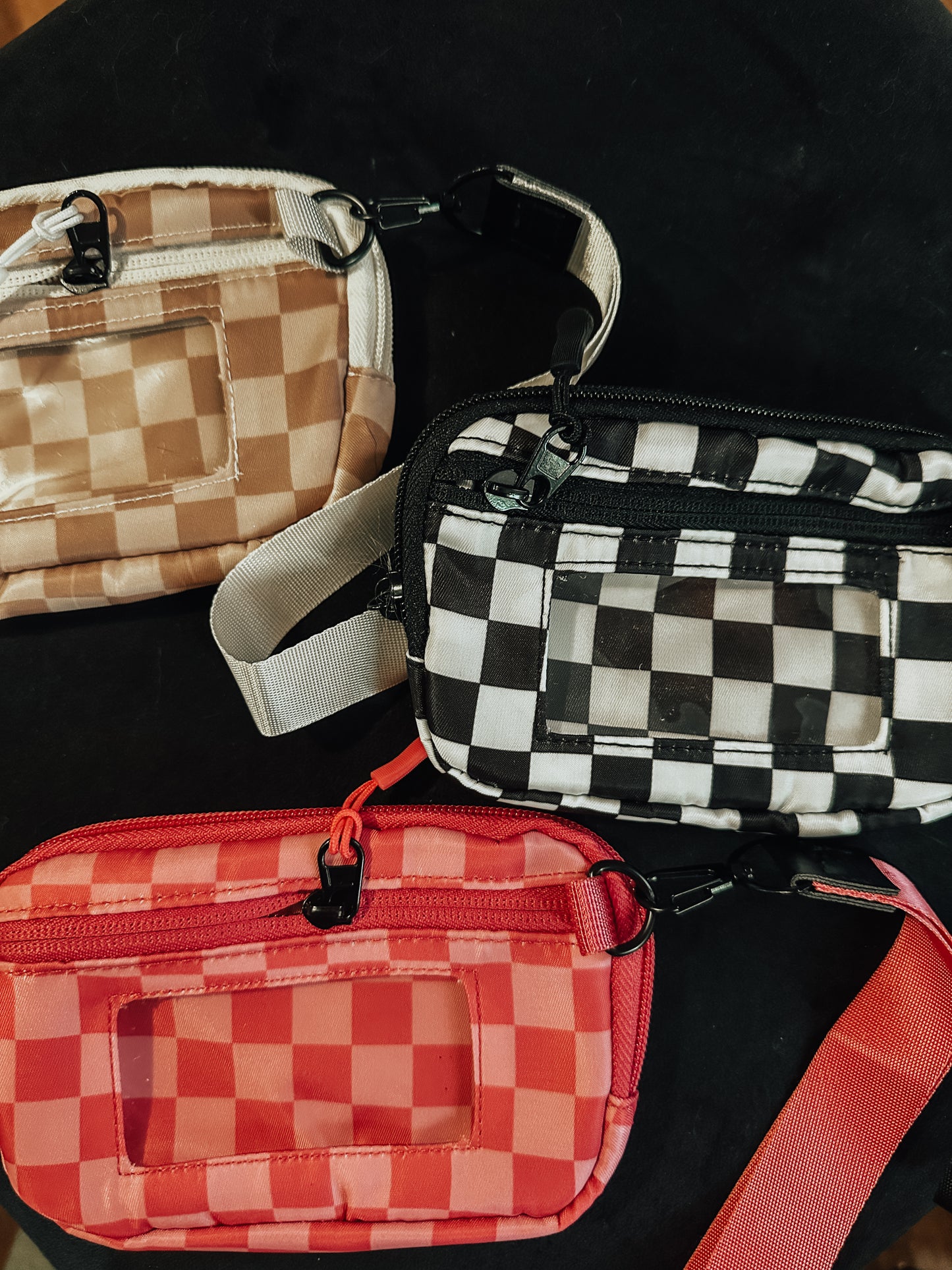Checkered On The Go Wristlet