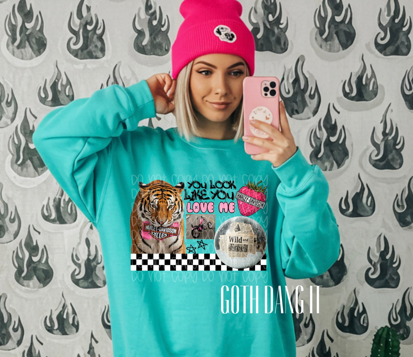 You Look Like You Love Me Collage Sweatshirt