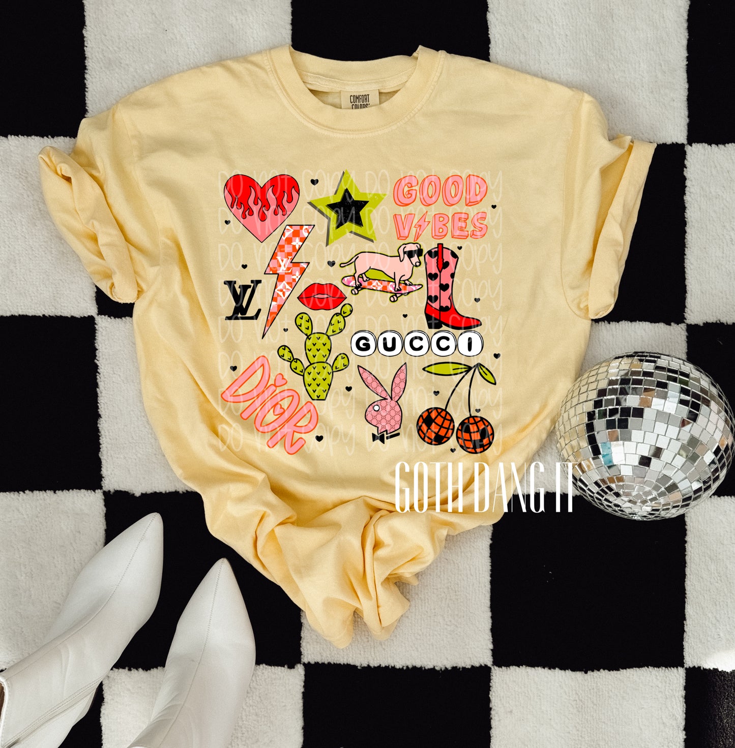 Western Valentine Collage Tee