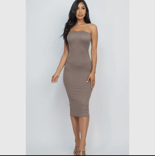 Taupe Bodycon Dress