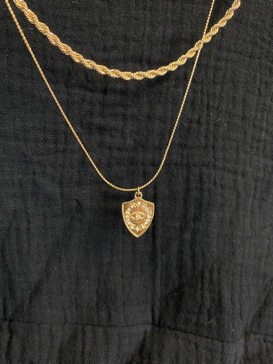 Gold Stacked Necklace