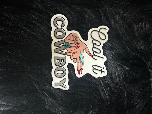 Cool It Cowboy Sticker