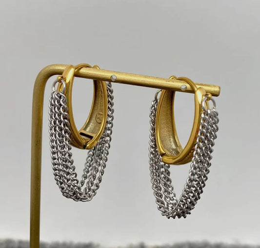 Chain Link Saints Earrings