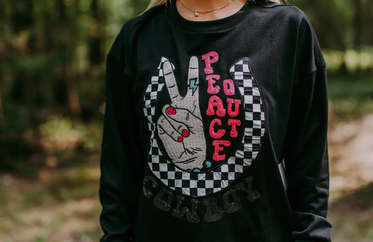 Peace Out Cowboy Crewneck