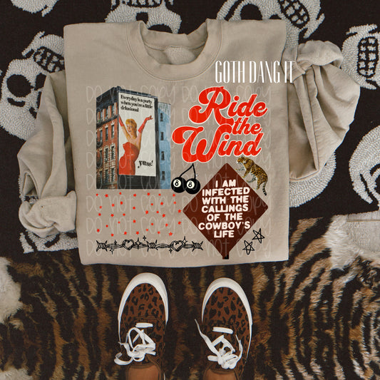 Ride With The Wind Collage Tee + Sweatshirt